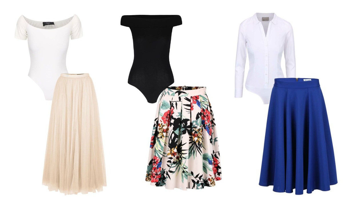 Tinuta body cu fusta midi