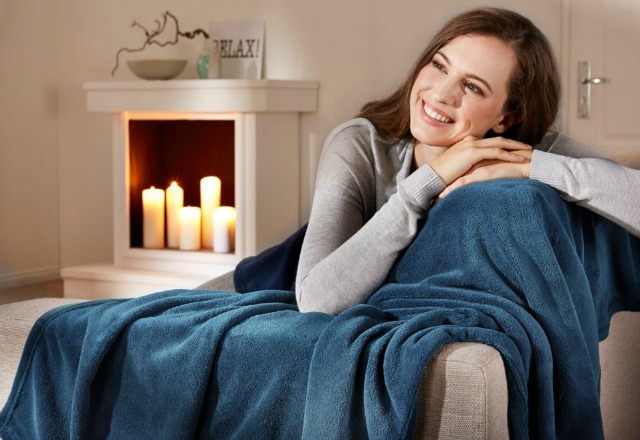 Patura moale de culoare albastra